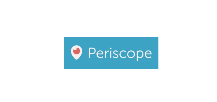 Periscope logo on blue background, social media streaming icon, digital marketing, Villo Studio South Africa.
