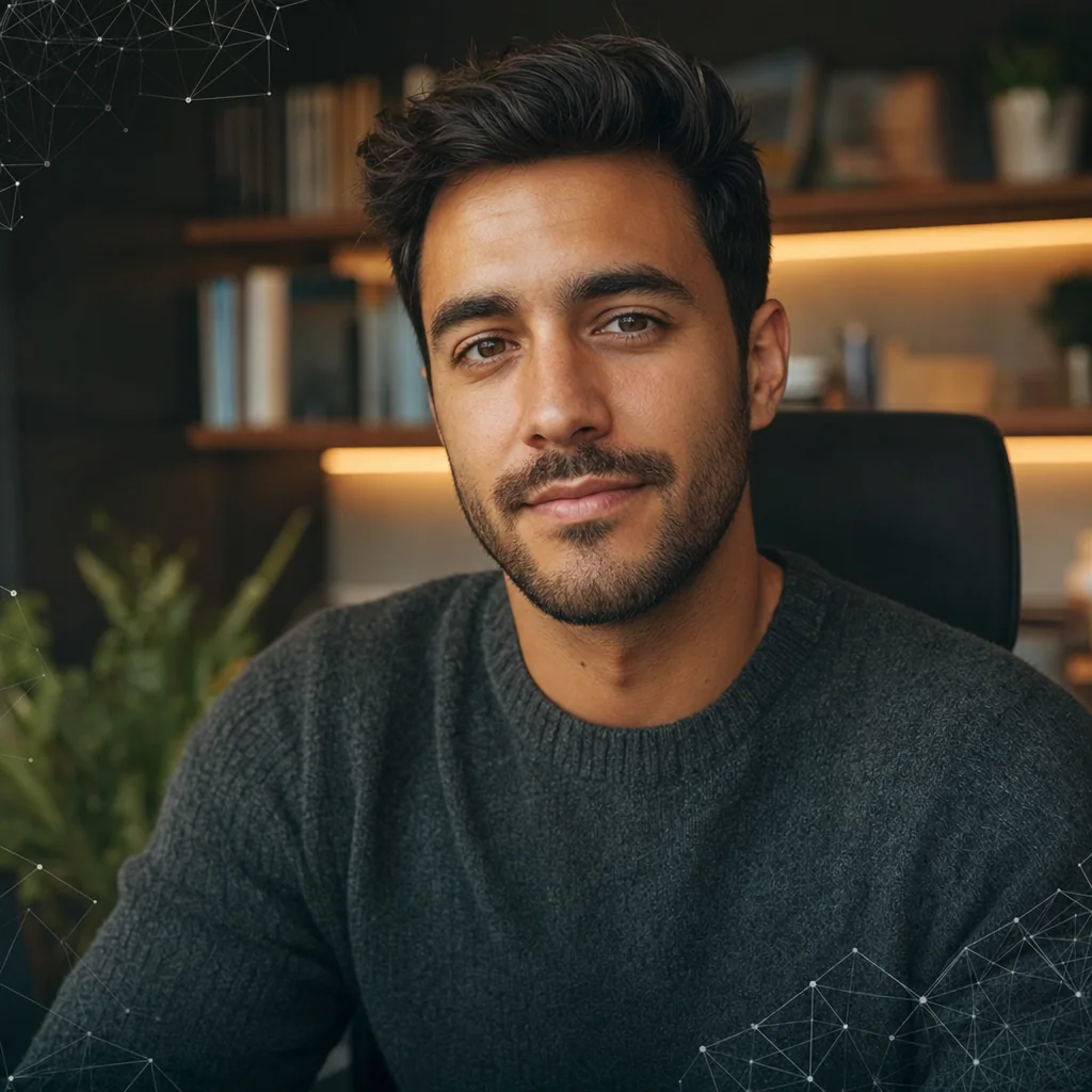 AI avatar in a home office