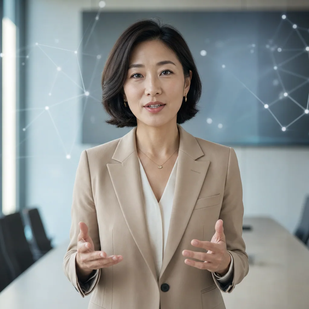 AI avatar for a conference presentation