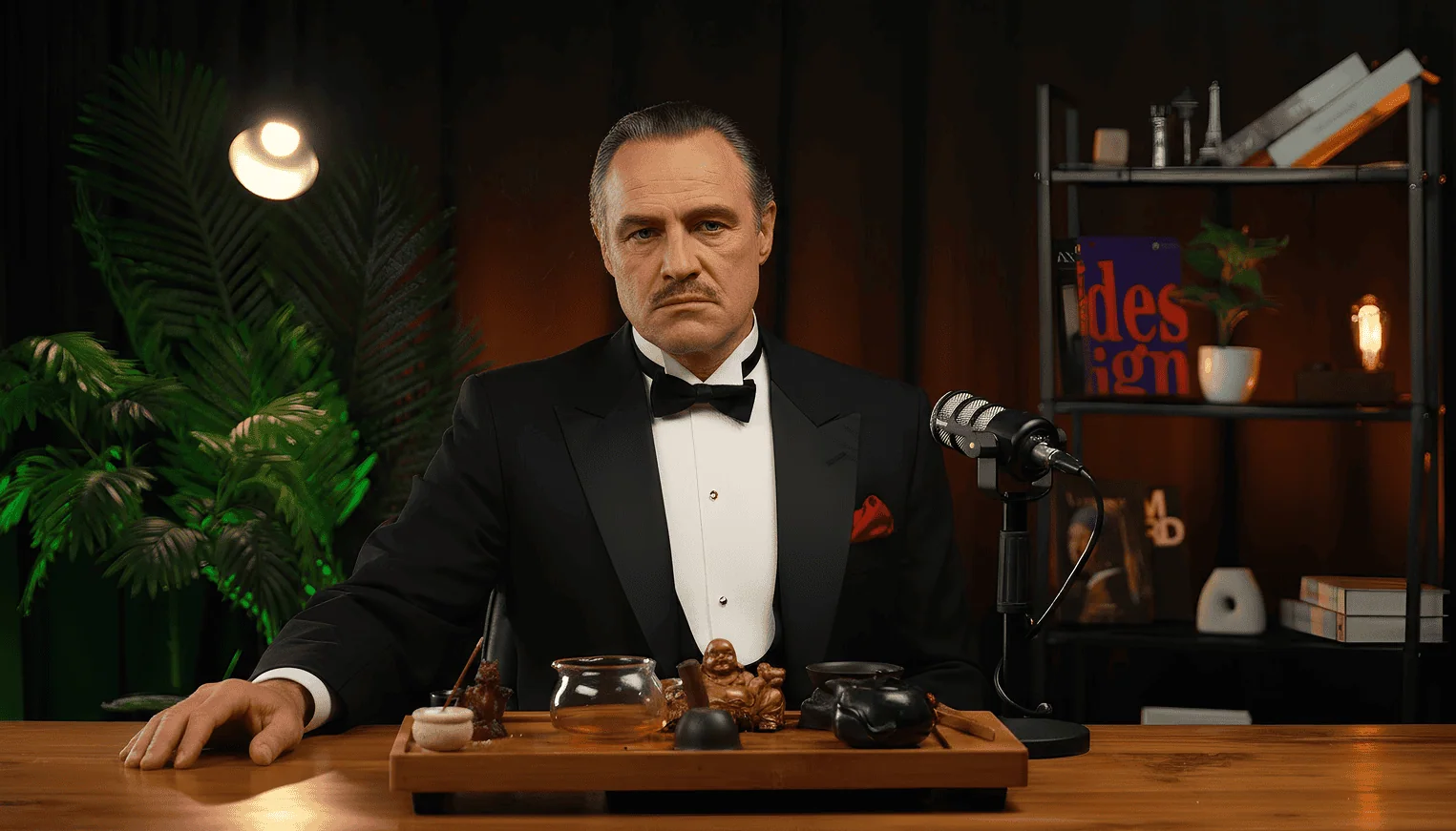 Elegant man in tuxedo at Villo Studio, stylish background, perfect for luxury lifestyle shoots.