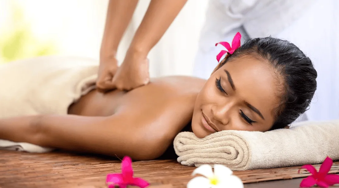Relaxing traditional Balinese massage therapy session for wellness and stress relief.