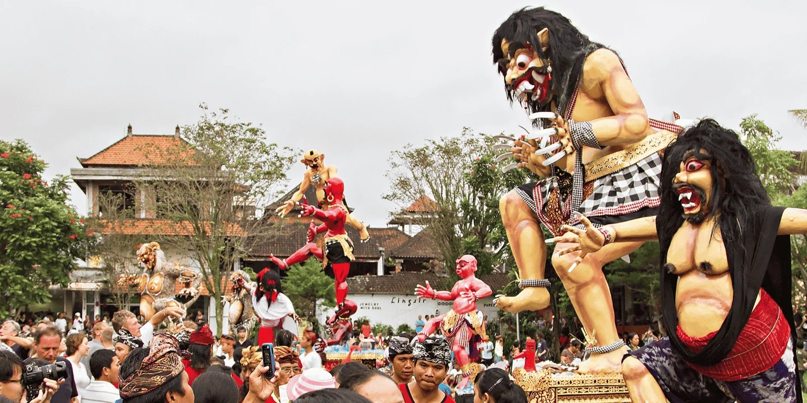 ogoh-ogoh parade during Nyepi in Bali