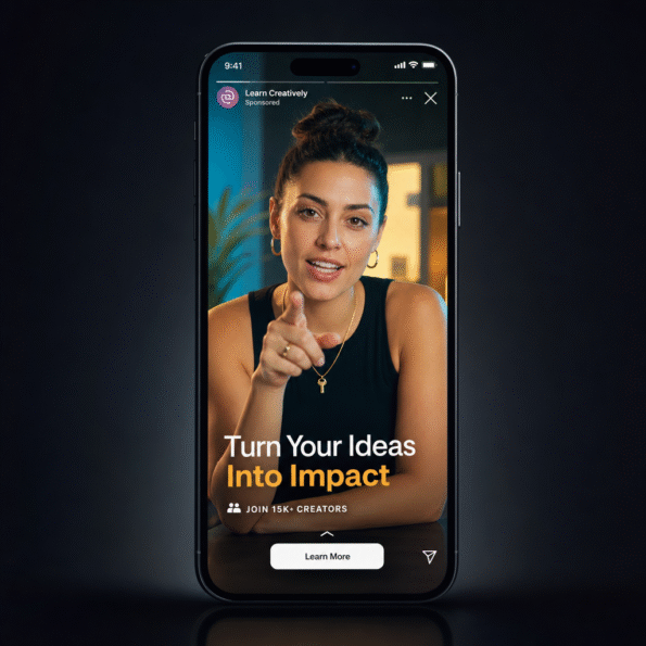 Course snippets — short ad clips from a long talking-head shoot