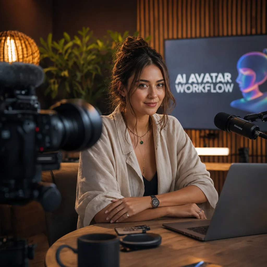 Production setup at Villo Studio for ai avatar video