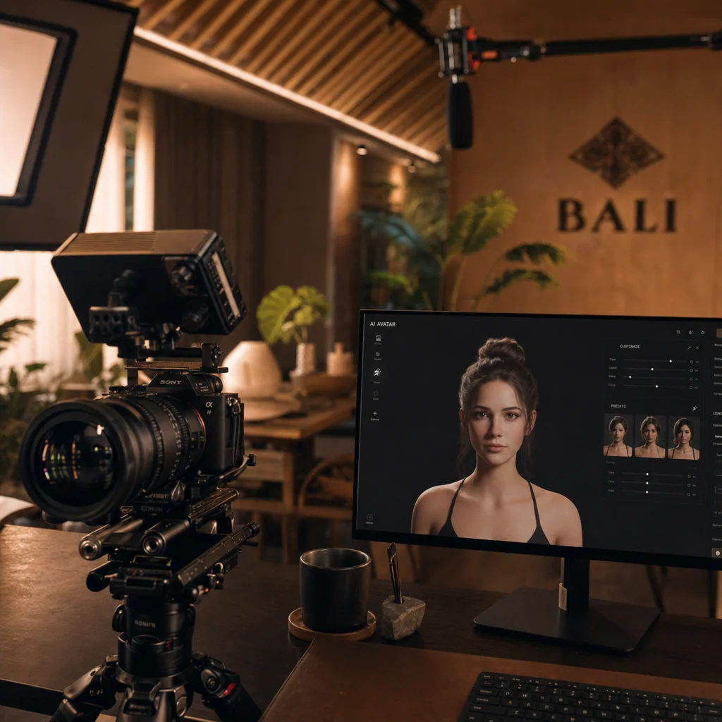 Production setup at Villo Studio for ai avatar video
